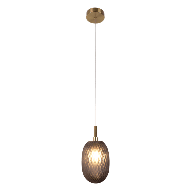 SUNLIGHT 1xG9 (MAX.5W) PENDANT LIGHT GLASS SMOKEY GREY IP20 Ø120xH170xH1595MM